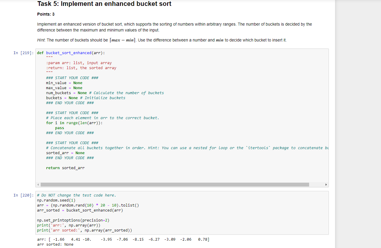 Solved subject is algorithms The code is in python 3 Please | Chegg.com