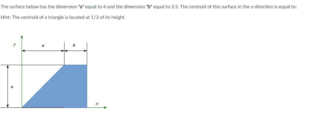 Solved The surface below has the dimension 