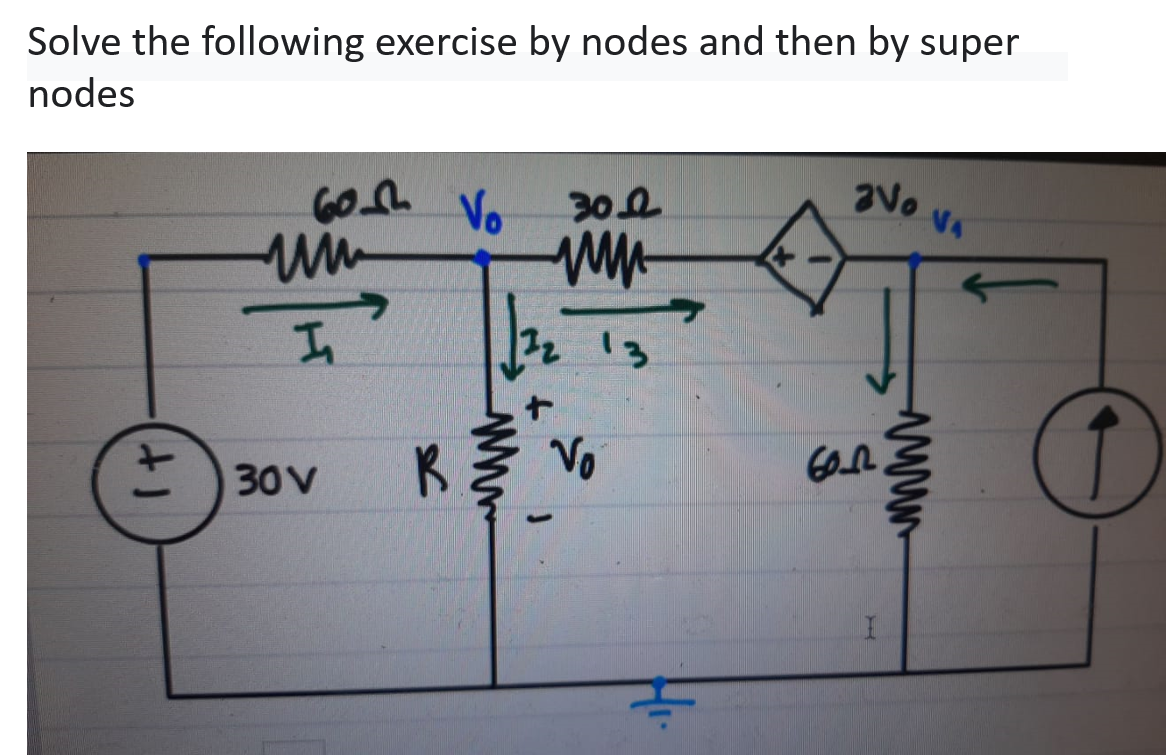 Solved Solve the following exercise by nodes and then by | Chegg.com