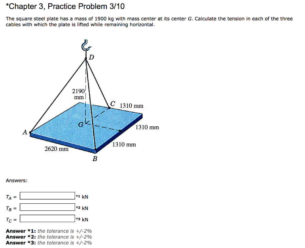 Solved *Chapter 3, Practice Problem 3/10 The square steel