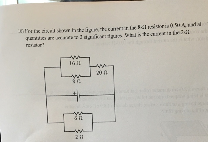 Solved For the circuit shown in the figure, the current in | Chegg.com