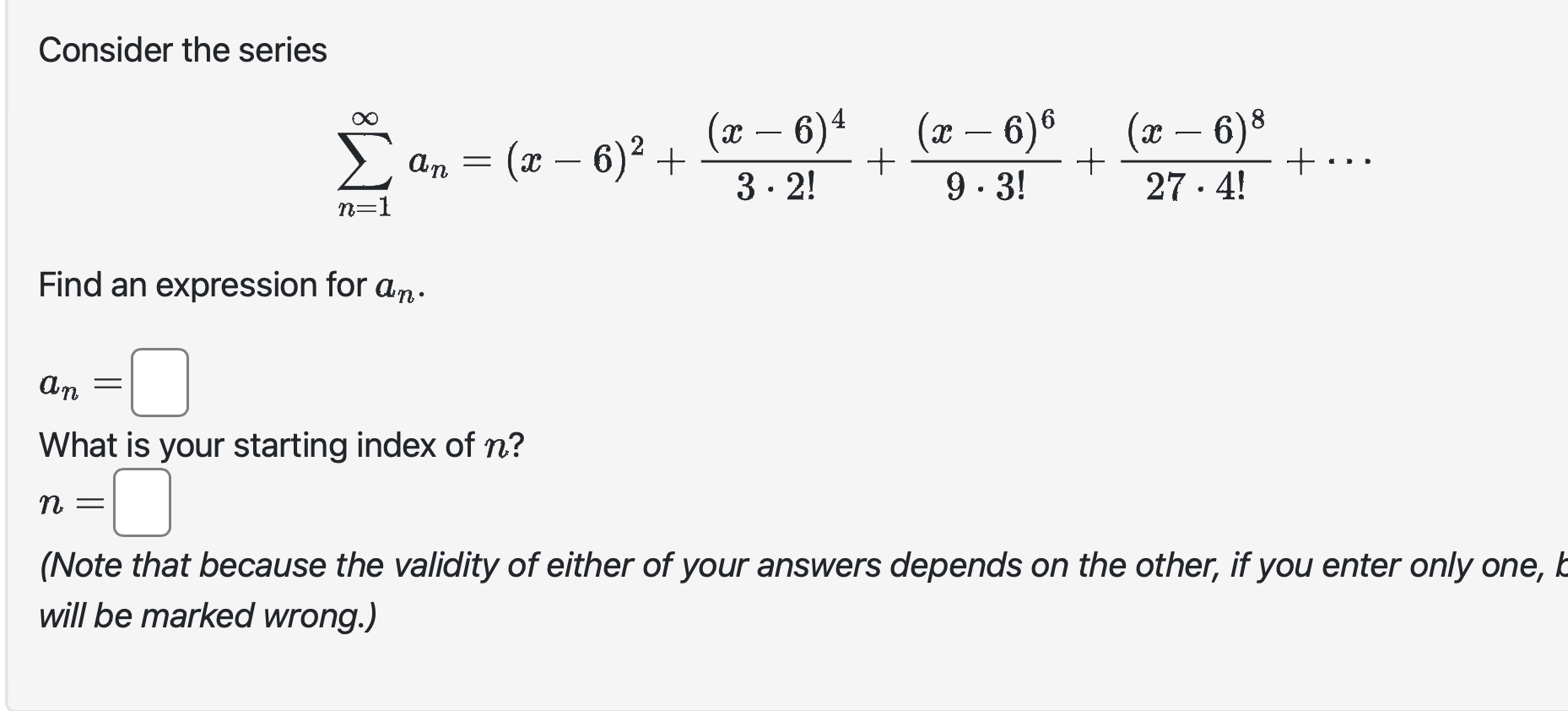 Solved Consider the series | Chegg.com