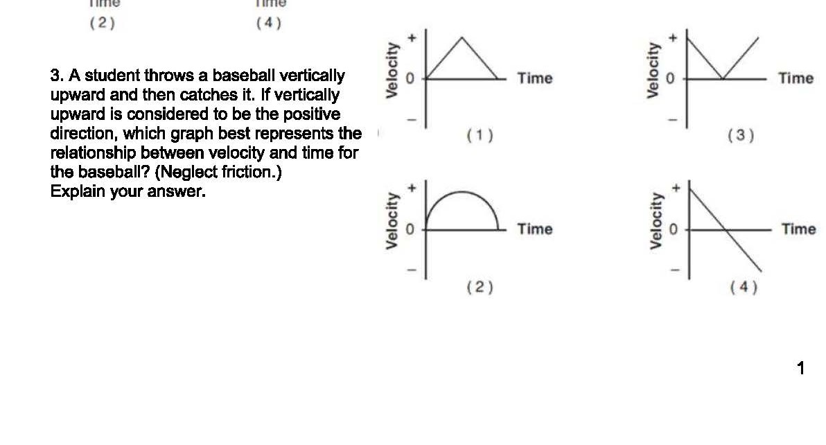 Solved 3. A student throws a baseball vertically upward and