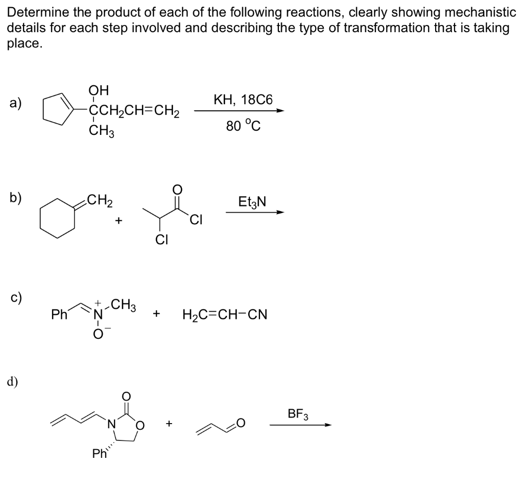 Determine the product of each of the following | Chegg.com