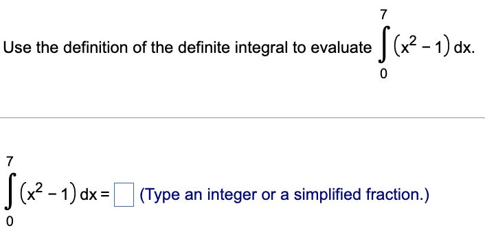 Solved Use the definition of the definite integral to | Chegg.com