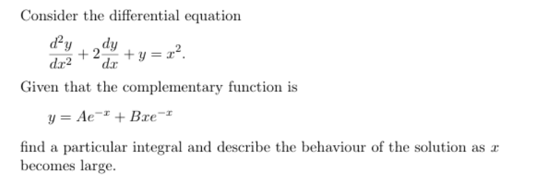 Solved Consider the differential | Chegg.com