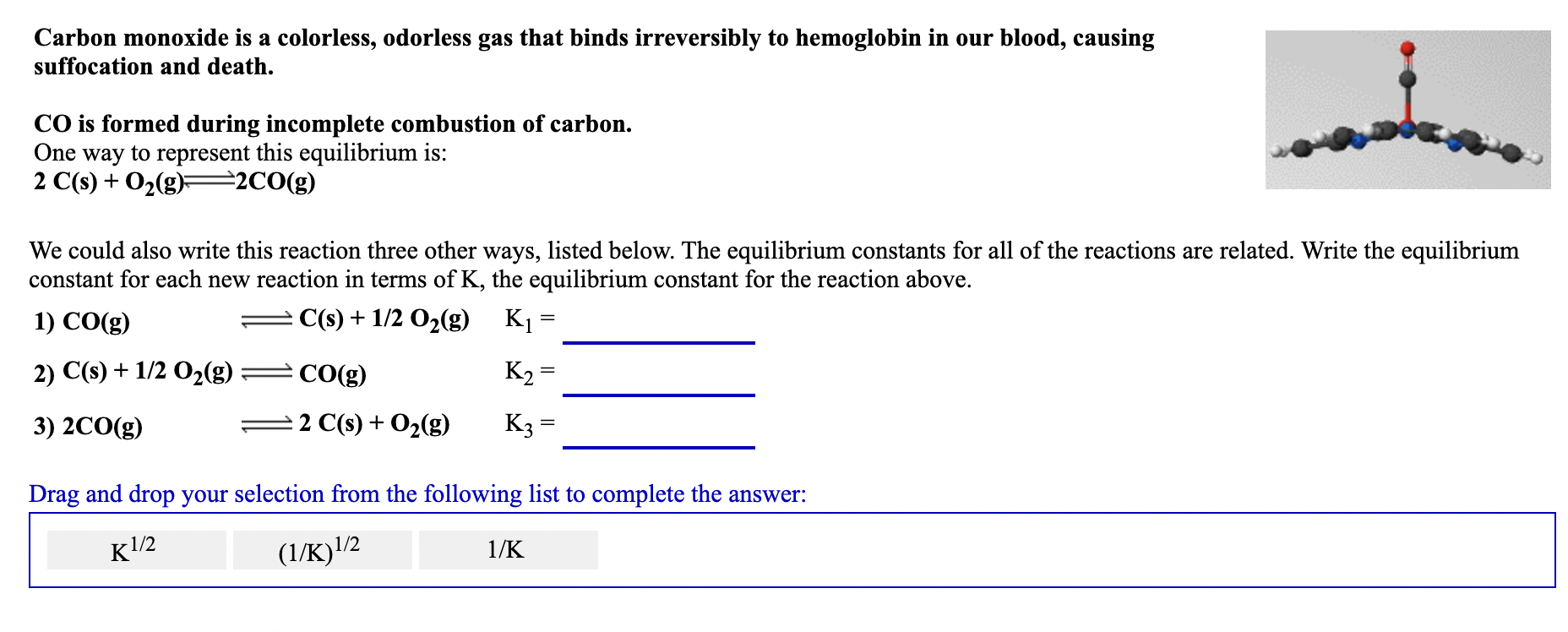 Solved Carbon monoxide is a colorless, odorless gas that
