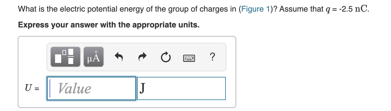 Solved What is the electric potential energy of the group of | Chegg.com