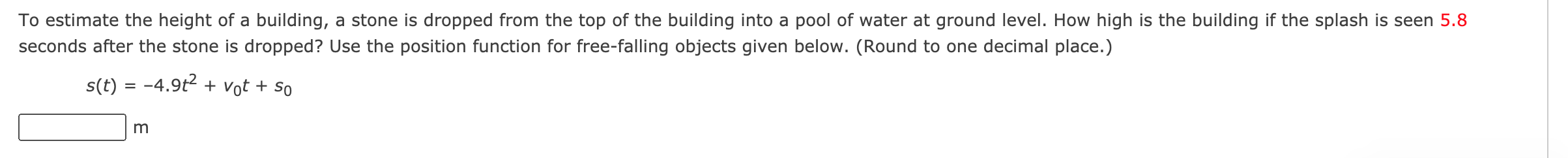 Solved To estimate the height of a building, a stone is | Chegg.com