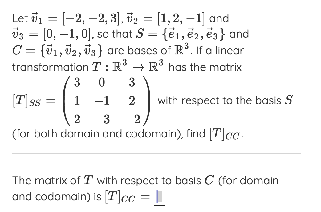 Solved Let v1=[−2,−2,3],v2=[1,2,−1] and v3=[0,−1,0], so that | Chegg.com