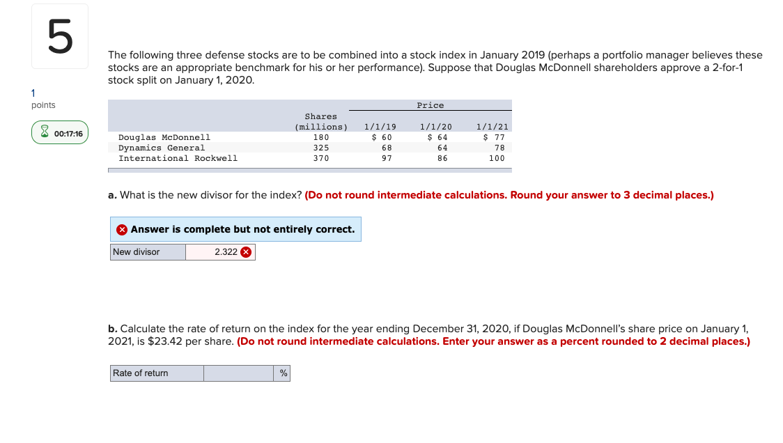 Solved 5 The following three defense stocks are to be