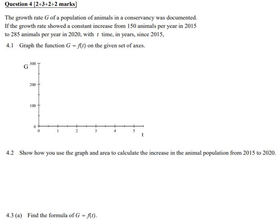 Solved Question 4 [2+3+2+2 marks] The growth rate G of a | Chegg.com