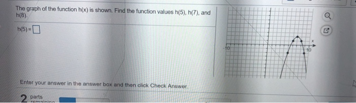 Solved The graph of the function hx) is shown. Find the | Chegg.com