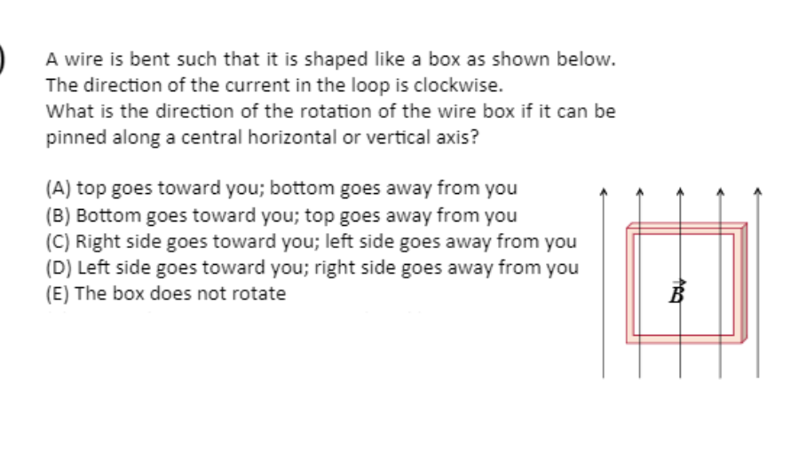 Solved A wire is bent such that it is shaped like a box as