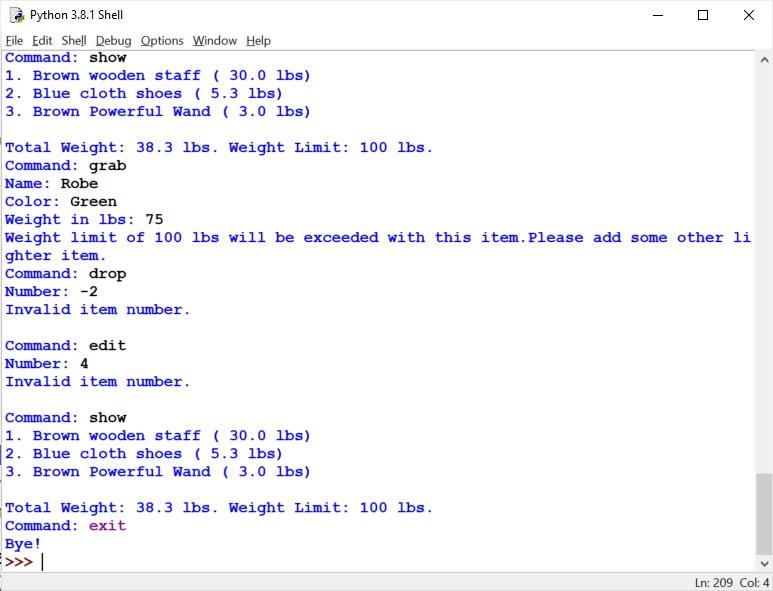 Solved Create Program that keeps track of the inventory of | Chegg.com