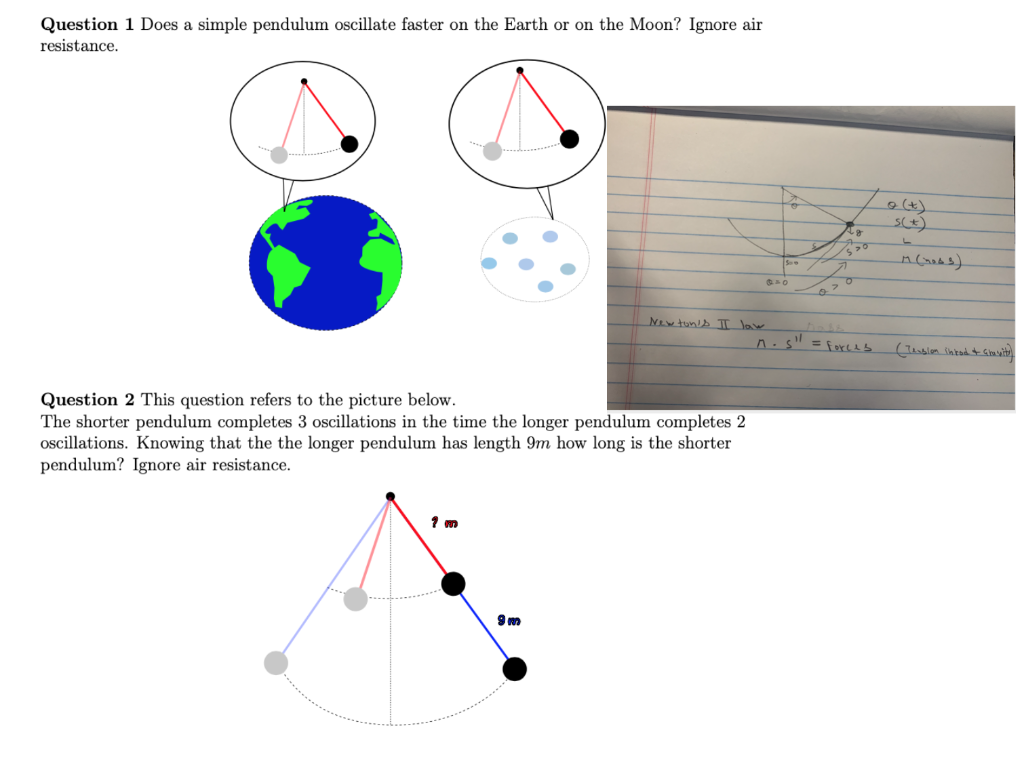 Solved Question 1 Does a simple pendulum oscillate faster on