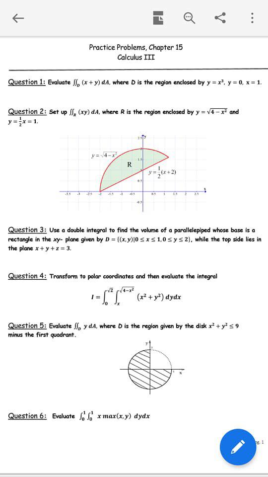 Solved Practice Problems, Chapter 15 Calculus III Question