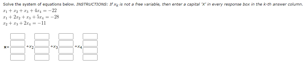 Solved Solve the system of equations below. INSTRUCTIONS: If | Chegg.com