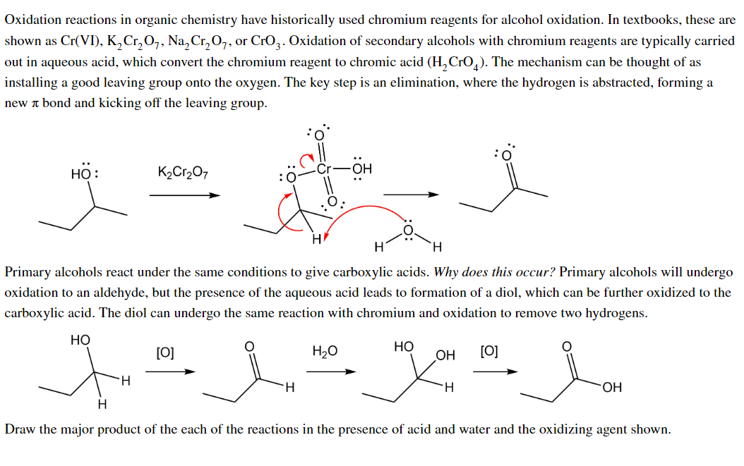 Solved Alcohols are a key intermediate in organic synthesis