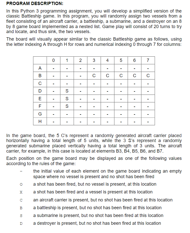 assignment questions on python