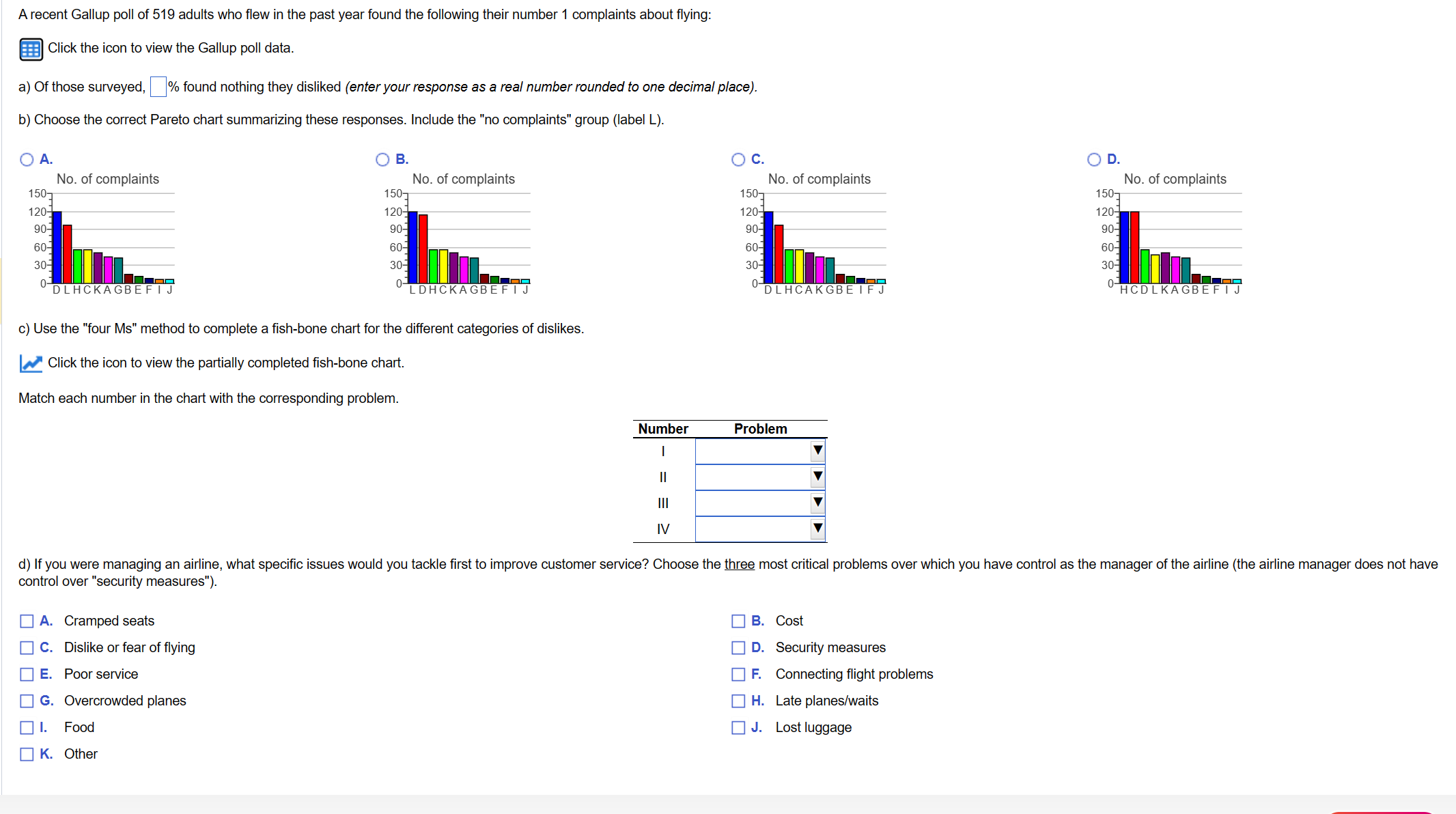 Solved A recent Gallup poll of 519 adults who flew in the | Chegg.com