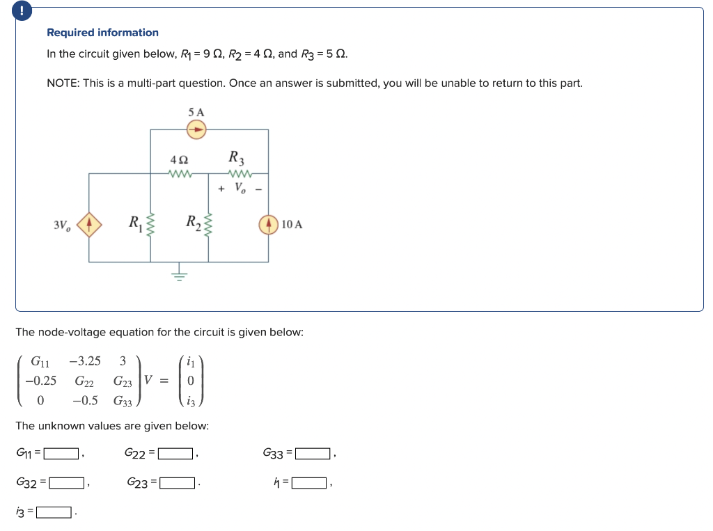 Solved Required information In the circuit given below, | Chegg.com