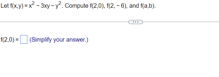 Solved Let F X Y X2−3xy−y2 Compute F 2 0 F 2 −6 And