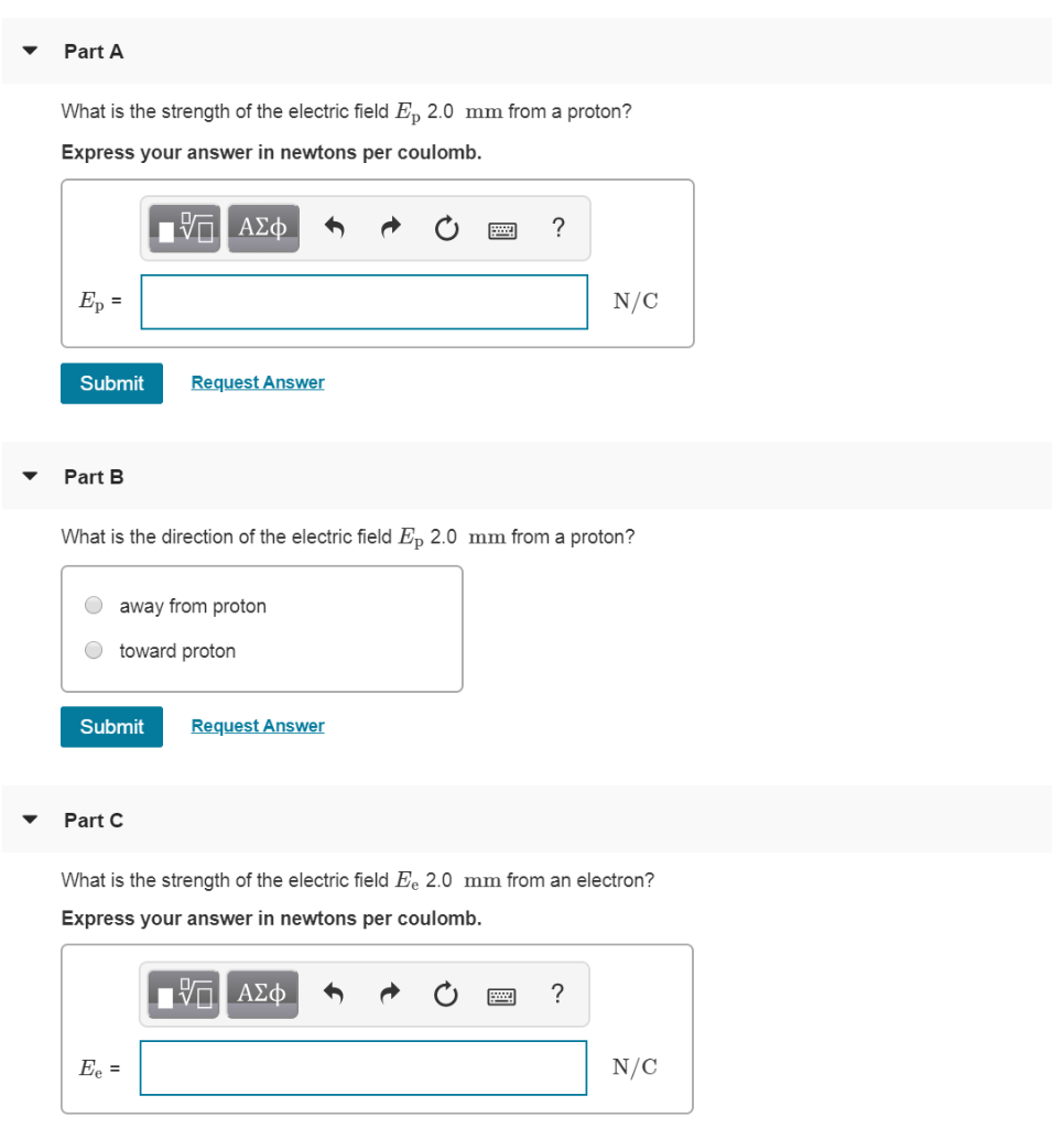 Solved Part A What is the strength of the electric field En | Chegg.com