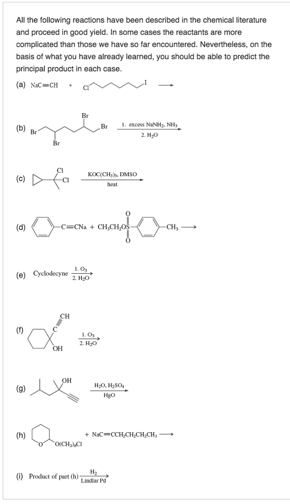 Solved All the following reactions have been described in | Chegg.com