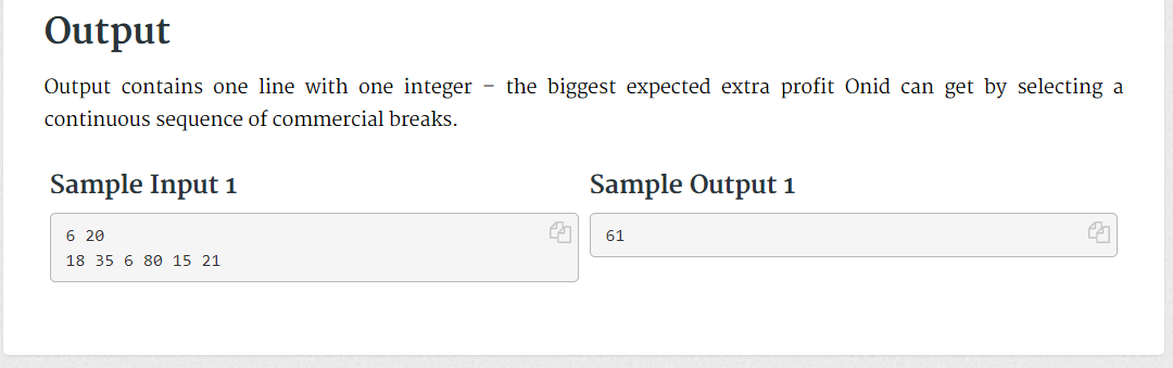 Output Output contains one line with one integer - | Chegg.com