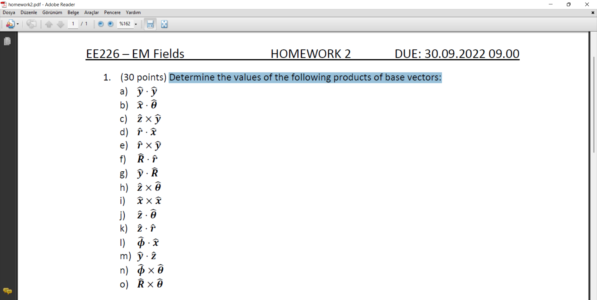 Solved 1. (30 Points) Determine The Values Of The Following | Chegg.com