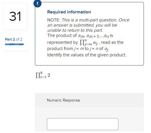 Solved 31 Required information NOTE: This is a multi-part | Chegg.com