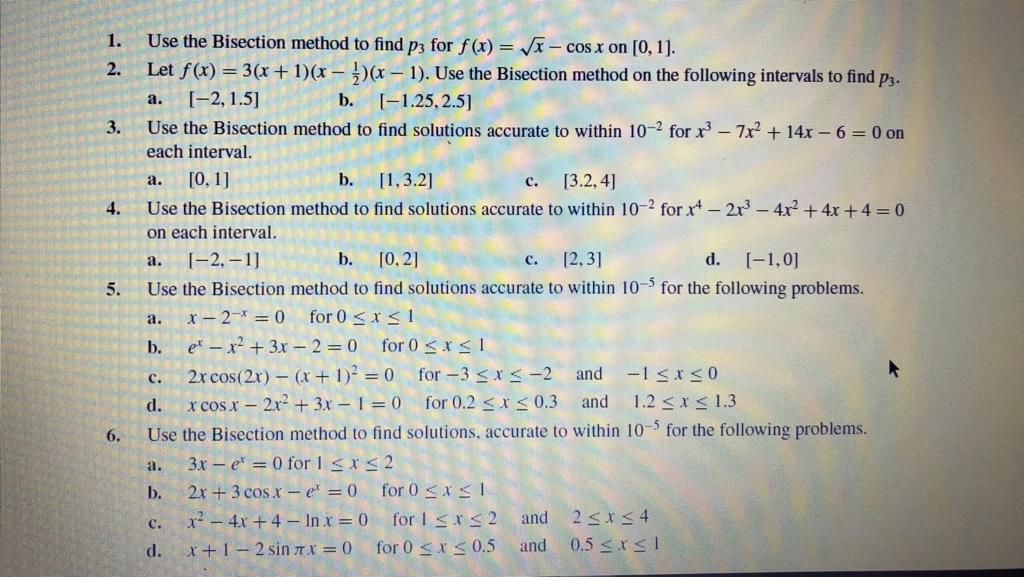 Solved Use The Bisection Method To Find P_(3) For | Chegg.com