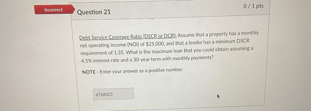 Solved Debt Service Coverage Ratio DSCR Or DCR Assume Chegg