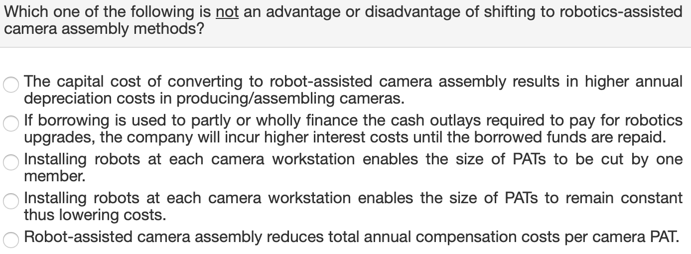 Solved Which one of the following is not an advantage or