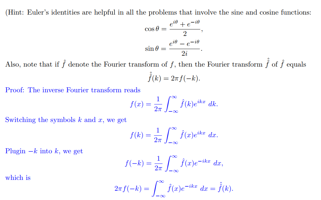 Solved Problem 4 Let A 0 Based On Fourier Transform O Chegg Com