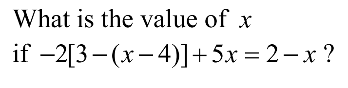 if x 4 what is the value of 2x2 3x 5