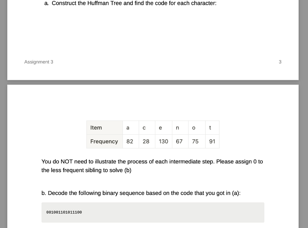 solved-a-construct-the-huffman-tree-and-find-the-code-for-chegg