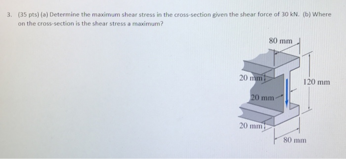 Solved (35 pts) (a) Determine the maximum shear stress in | Chegg.com