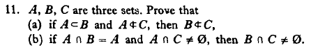 Solved 11. A, B, C Are Three Sets. Prove That (a) If A-B And | Chegg.com