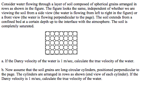 Solved Consider water flowing through a layer of soil | Chegg.com