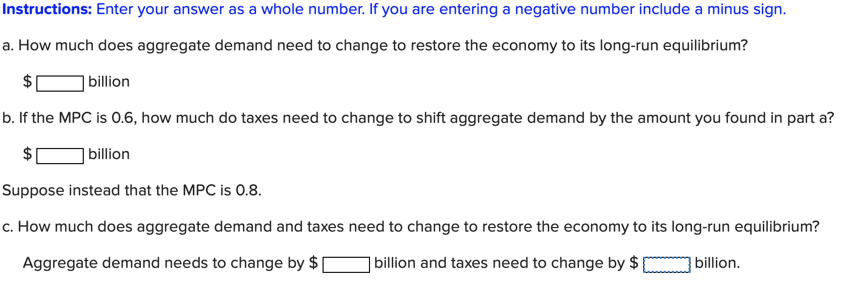 Solved The graph below depicts an economy where an increase | Chegg.com