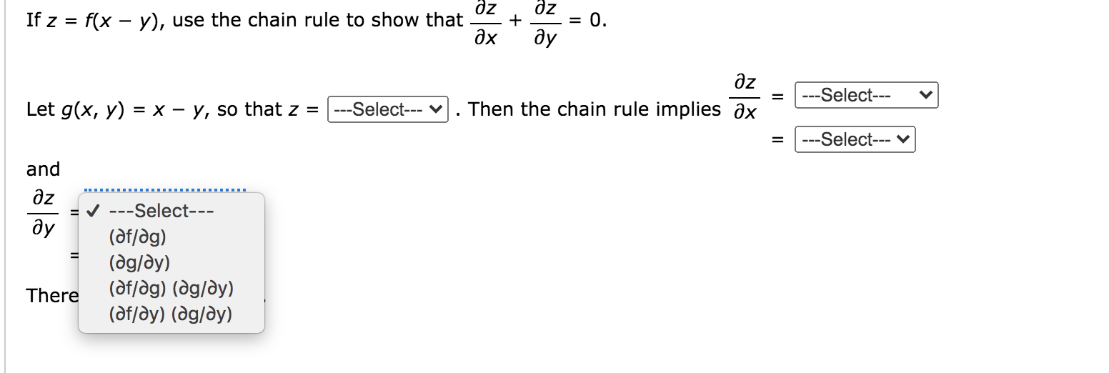 Solved If z = f(x - y), use the chain rule to show that дz | Chegg.com