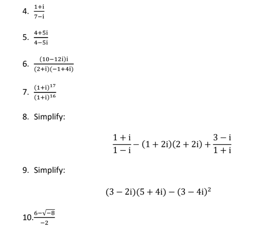 Solved Perform The Indicated Operation And Write Your Answer 