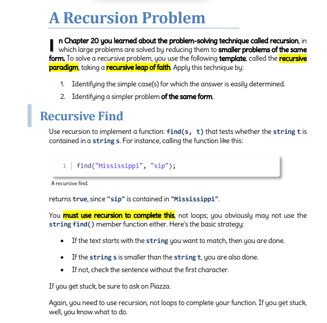 problem solving using recursion