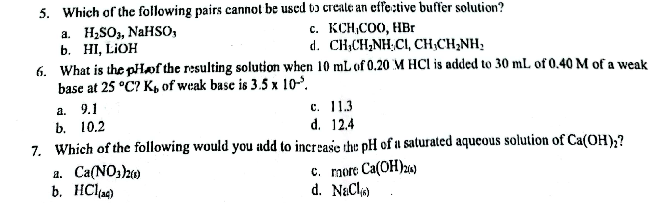 Solved Choose The Option Of The Correct Answer | Chegg.com