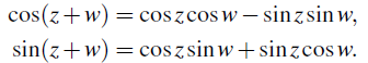 Solved cos(z+w)sin(z+w)=coszcosw−sinzsinw=coszsinw+sinzcoswc | Chegg.com