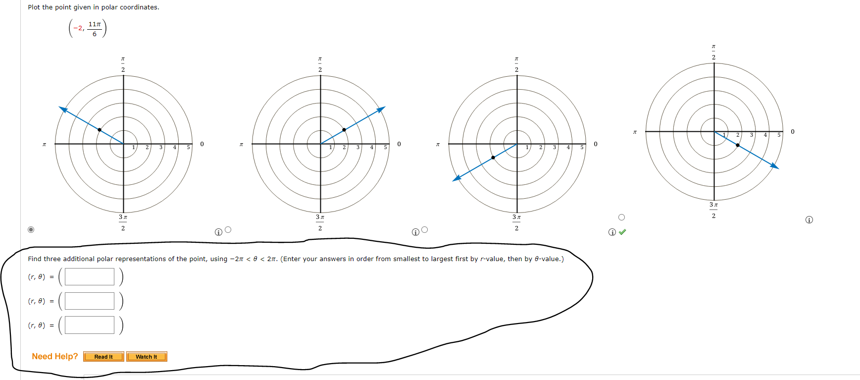 Solved Plot the point given in polar coordinates. 2 2 2 + 4 | Chegg.com