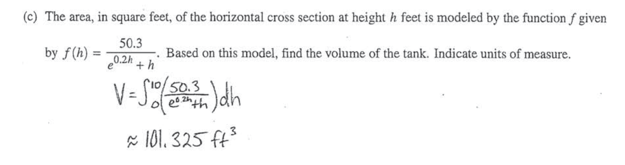 Solved Answer part c of this AP Calculus BC 2017 question