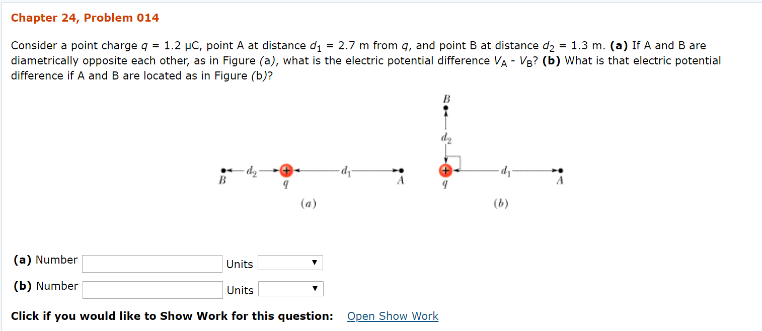 Solved Chapter 24, Problem 014 Consider a point charge q = | Chegg.com